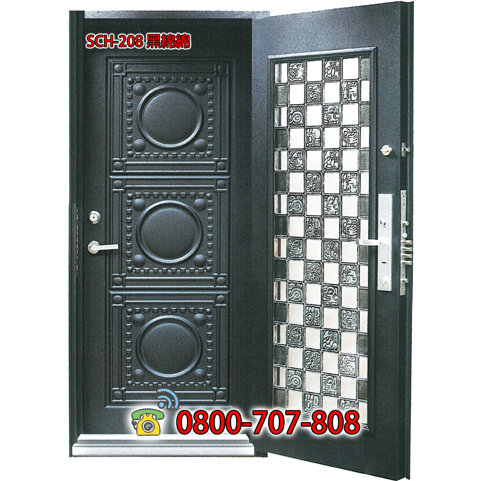 雙玄關(大)門款式｜SCH-208介紹